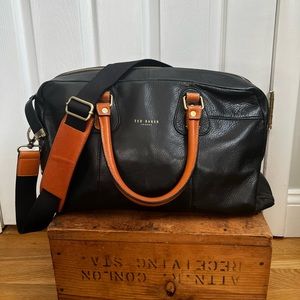 Ted Baker Leather Duffel Weekender Bag